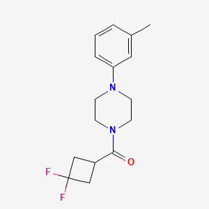 molecular formula C16H20F2N2O B15114544 1-(3,3-Difluorocyclobutanecarbonyl)-4-(3-methylphenyl)piperazine 