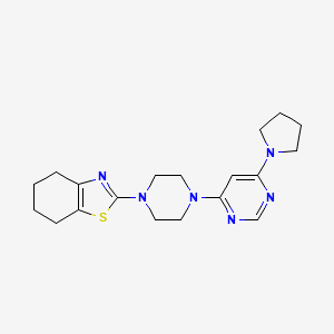 2-{4-[6-(Pyrrolidin-1-yl)pyrimidin-4-yl]piperazin-1-yl}-4,5,6,7-tetrahydro-1,3-benzothiazole