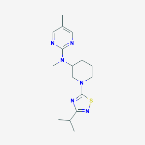 N,5-dimethyl-N-{1-[3-(propan-2-yl)-1,2,4-thiadiazol-5-yl]piperidin-3-yl}pyrimidin-2-amine