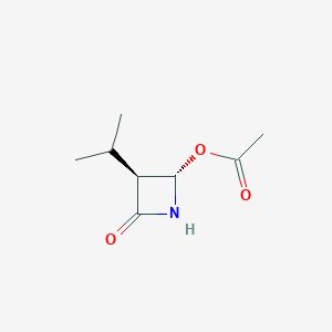 B151146 [(2S,3S)-4-oxo-3-propan-2-ylazetidin-2-yl] acetate CAS No. 127127-61-1