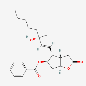 (3AR,4R,5R,6AS)-4-((S,E)-3-hydroxy-3-methyloct-1-en-1-yl)-2-oxohexahydro-2H-cyclopenta[b]furan-5-yl benzoate