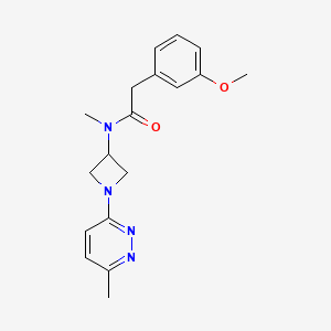 molecular formula C18H22N4O2 B15114622 2-(3-methoxyphenyl)-N-methyl-N-[1-(6-methylpyridazin-3-yl)azetidin-3-yl]acetamide 