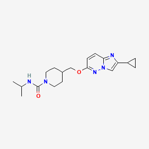 4-[({2-cyclopropylimidazo[1,2-b]pyridazin-6-yl}oxy)methyl]-N-(propan-2-yl)piperidine-1-carboxamide