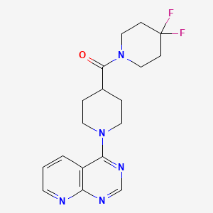 4-(4,4-Difluoropiperidine-1-carbonyl)-1-{pyrido[2,3-d]pyrimidin-4-yl}piperidine