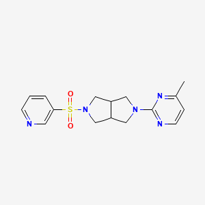 molecular formula C16H19N5O2S B15114676 4-Methyl-2-[5-(pyridine-3-sulfonyl)-octahydropyrrolo[3,4-c]pyrrol-2-yl]pyrimidine 