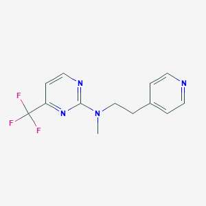 molecular formula C13H13F3N4 B15114677 N-methyl-N-[2-(pyridin-4-yl)ethyl]-4-(trifluoromethyl)pyrimidin-2-amine 