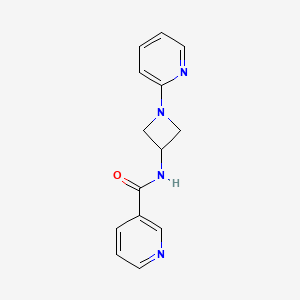 molecular formula C14H14N4O B15114701 N-[1-(pyridin-2-yl)azetidin-3-yl]pyridine-3-carboxamide 