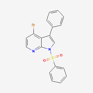 1H-Pyrrolo[2,3-b]pyridine, 4-bromo-3-phenyl-1-(phenylsulfonyl)-