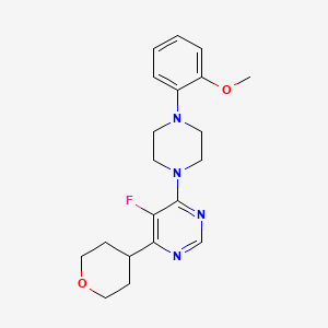 5-Fluoro-4-[4-(2-methoxyphenyl)piperazin-1-yl]-6-(oxan-4-yl)pyrimidine