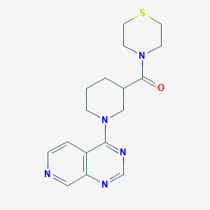 molecular formula C17H21N5OS B15114720 4-(1-{Pyrido[3,4-d]pyrimidin-4-yl}piperidine-3-carbonyl)thiomorpholine 