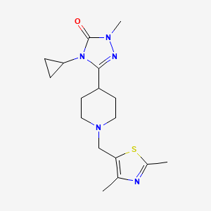 4-cyclopropyl-3-{1-[(2,4-dimethyl-1,3-thiazol-5-yl)methyl]piperidin-4-yl}-1-methyl-4,5-dihydro-1H-1,2,4-triazol-5-one