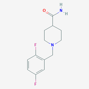 molecular formula C13H16F2N2O B15114794 1-[(2,5-Difluorophenyl)methyl]piperidine-4-carboxamide 