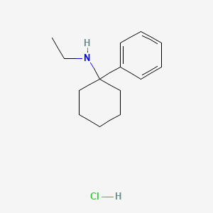 molecular formula C14H22ClN B1511481 Cyclohexanamine, N-ethyl-1-phenyl-, hydrochloride CAS No. 1867-64-7