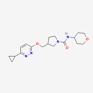 3-{[(6-cyclopropylpyridazin-3-yl)oxy]methyl}-N-(oxan-4-yl)pyrrolidine-1-carboxamide