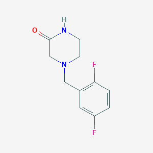 4-[(2,5-Difluorophenyl)methyl]piperazin-2-one