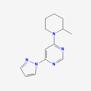 4-(2-methylpiperidin-1-yl)-6-(1H-pyrazol-1-yl)pyrimidine