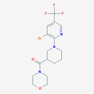 4-{1-[3-Bromo-5-(trifluoromethyl)pyridin-2-yl]piperidine-3-carbonyl}morpholine