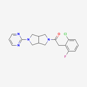 2-(2-Chloro-6-fluorophenyl)-1-[5-(pyrimidin-2-yl)-octahydropyrrolo[3,4-c]pyrrol-2-yl]ethan-1-one