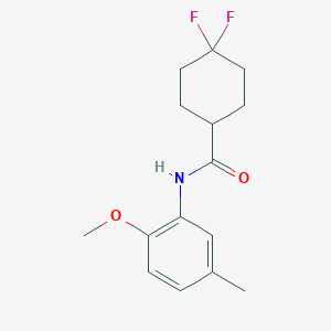 4,4-difluoro-N-(2-methoxy-5-methylphenyl)cyclohexane-1-carboxamide