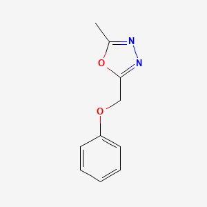 molecular formula C10H10N2O2 B15114927 2-Methyl-5-(phenoxymethyl)-1,3,4-oxadiazole 