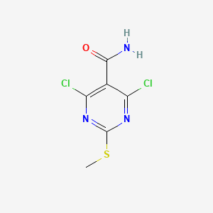 molecular formula C6H5Cl2N3OS B1511493 4,6-Dichloro-2-(methylthio)pyrimidine-5-carboxamide CAS No. 313339-36-5