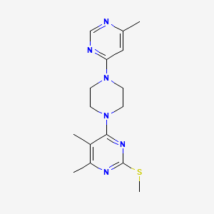 4,5-Dimethyl-6-[4-(6-methylpyrimidin-4-yl)piperazin-1-yl]-2-(methylsulfanyl)pyrimidine