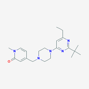 4-{[4-(2-Tert-butyl-6-ethylpyrimidin-4-yl)piperazin-1-yl]methyl}-1-methyl-1,2-dihydropyridin-2-one