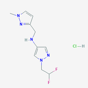 1-(2,2-difluoroethyl)-N-[(1-methylpyrazol-3-yl)methyl]pyrazol-4-amine;hydrochloride