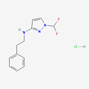 1-(difluoromethyl)-N-(2-phenylethyl)pyrazol-3-amine;hydrochloride