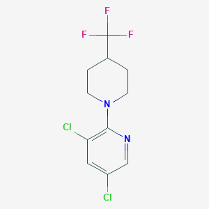 molecular formula C11H11Cl2F3N2 B15114972 3,5-Dichloro-2-[4-(trifluoromethyl)piperidin-1-yl]pyridine 