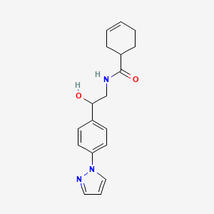 N-{2-hydroxy-2-[4-(1H-pyrazol-1-yl)phenyl]ethyl}cyclohex-3-ene-1-carboxamide