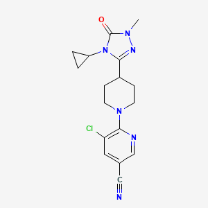 5-chloro-6-[4-(4-cyclopropyl-1-methyl-5-oxo-4,5-dihydro-1H-1,2,4-triazol-3-yl)piperidin-1-yl]pyridine-3-carbonitrile