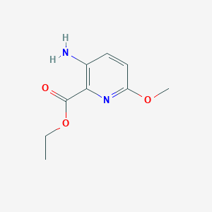 molecular formula C9H12N2O3 B1511498 Ethyl 3-amino-6-methoxypicolinate CAS No. 959990-31-9