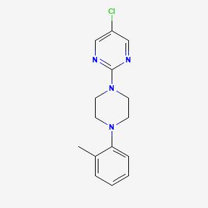 molecular formula C15H17ClN4 B15114988 5-Chloro-2-[4-(2-methylphenyl)piperazin-1-yl]pyrimidine 