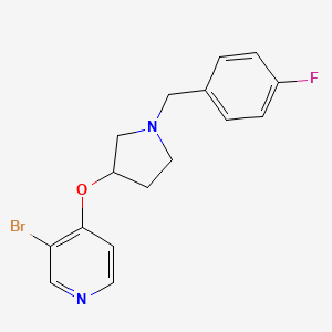 3-Bromo-4-({1-[(4-fluorophenyl)methyl]pyrrolidin-3-yl}oxy)pyridine