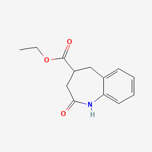molecular formula C13H15NO3 B1511500 Ethyl 2-oxo-2,3,4,5-tetrahydro-1H-benzo[b]azepine-4-carboxylate CAS No. 412027-25-9