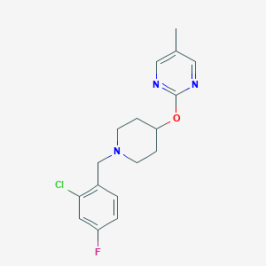 2-({1-[(2-Chloro-4-fluorophenyl)methyl]piperidin-4-yl}oxy)-5-methylpyrimidine