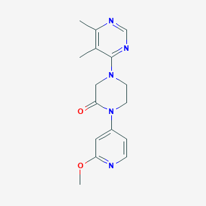 4-(5,6-Dimethylpyrimidin-4-yl)-1-(2-methoxypyridin-4-yl)piperazin-2-one