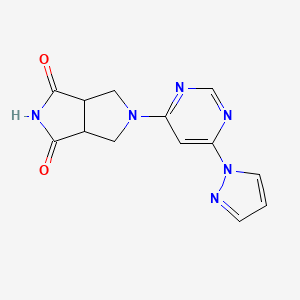 5-[6-(1H-pyrazol-1-yl)pyrimidin-4-yl]-octahydropyrrolo[3,4-c]pyrrole-1,3-dione