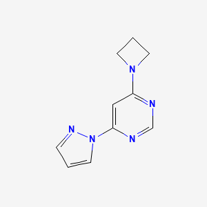 4-(azetidin-1-yl)-6-(1H-pyrazol-1-yl)pyrimidine