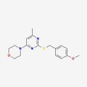 4-{2-[(4-Methoxybenzyl)sulfanyl]-6-methylpyrimidin-4-yl}morpholine