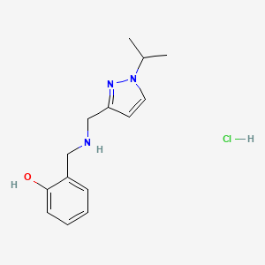 molecular formula C14H20ClN3O B15115097 2-({[(1-isopropyl-1H-pyrazol-3-yl)methyl]amino}methyl)phenol 