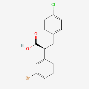 molecular formula C15H12BrClO2 B1511510 (S)-2-(3-溴苯基)-3-(4-氯苯基)丙酸 CAS No. 1002752-55-7