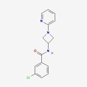 molecular formula C15H14ClN3O B15115118 3-chloro-N-[1-(pyridin-2-yl)azetidin-3-yl]benzamide 