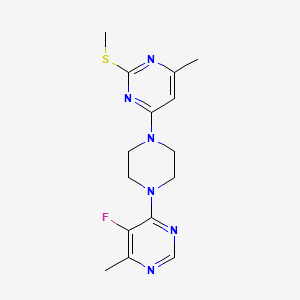 4-[4-(5-Fluoro-6-methylpyrimidin-4-yl)piperazin-1-yl]-6-methyl-2-(methylsulfanyl)pyrimidine