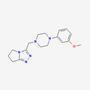 molecular formula C17H23N5O B15115125 1-(3-methoxyphenyl)-4-({5H,6H,7H-pyrrolo[2,1-c][1,2,4]triazol-3-yl}methyl)piperazine 