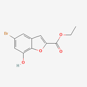 molecular formula C11H9BrO4 B1511513 Ethyl 5-bromo-7-hydroxybenzofuran-2-carboxylate CAS No. 1188265-94-2