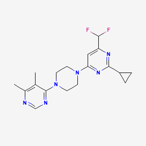 2-Cyclopropyl-4-(difluoromethyl)-6-[4-(5,6-dimethylpyrimidin-4-yl)piperazin-1-yl]pyrimidine