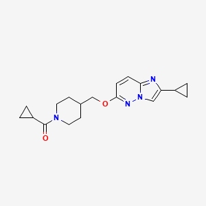 1-Cyclopropanecarbonyl-4-[({2-cyclopropylimidazo[1,2-b]pyridazin-6-yl}oxy)methyl]piperidine