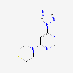 4-[6-(1H-1,2,4-triazol-1-yl)pyrimidin-4-yl]thiomorpholine